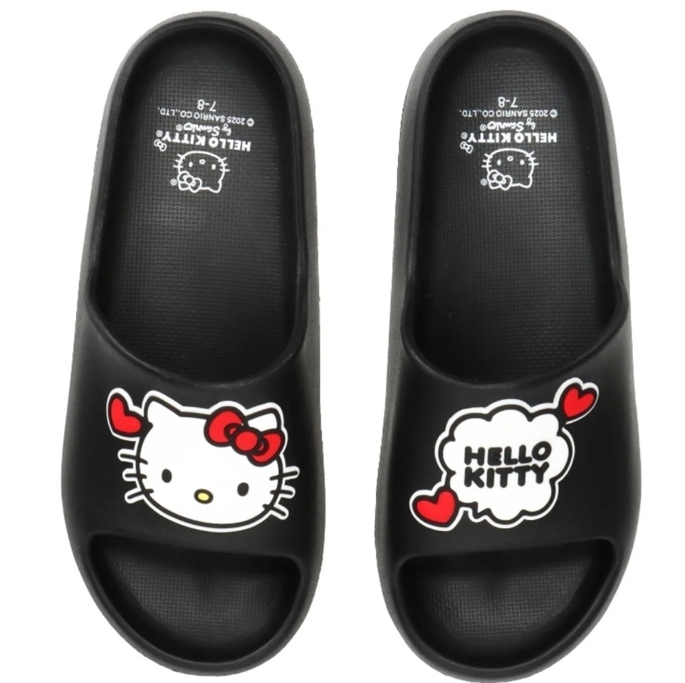 Womens Hello Kitty Sandals Black and Red